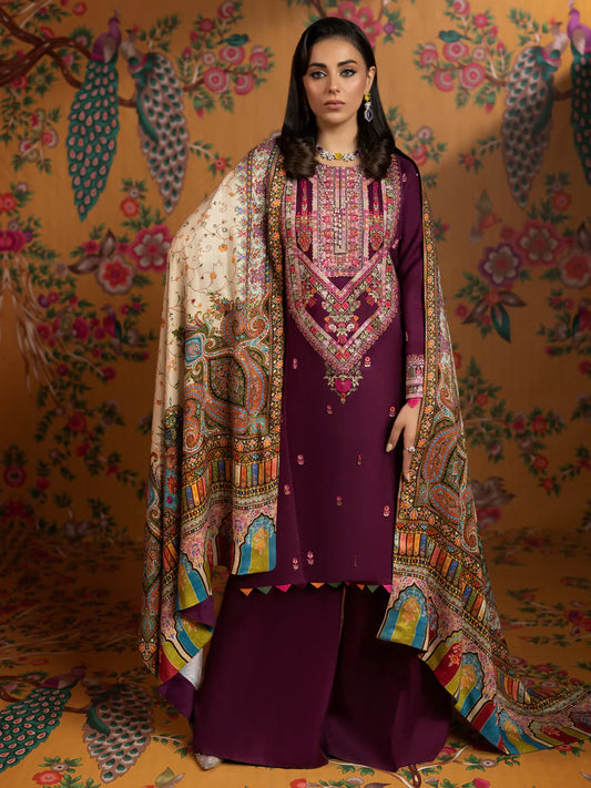 MISHA Winter 3PC Dhanak Embroidered Suite -AC0728
