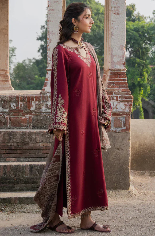 Izel Winter 3PC Dhanak Embroidered Suit -AC0744