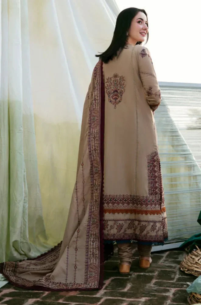 Zara Shahjahan Winter 3PC Dhanak Embroidered Suite -AC0721
