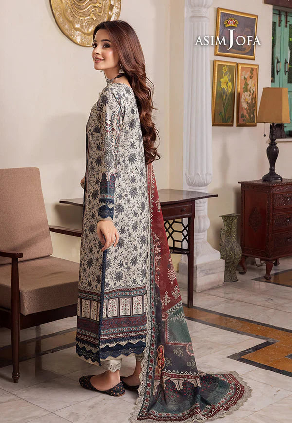 Asim Jofa - Summer 3PC Lawn Digital Print Dress -AC0270