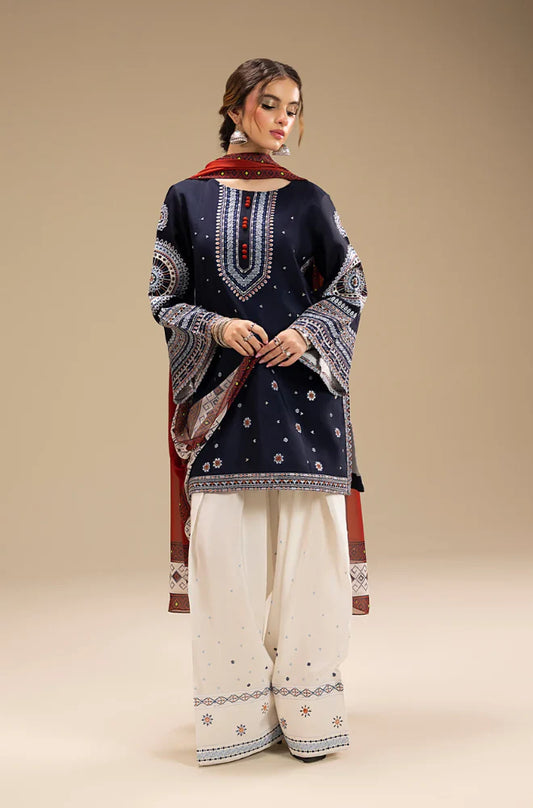 JAZMIN Winter 3PC Dhanak Embroidered Suit (Unstitched) -AC0432