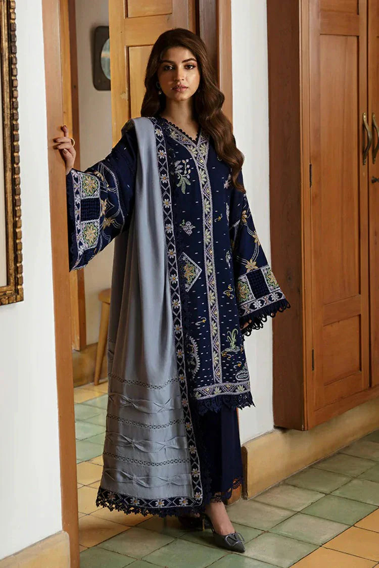 MARIA.B Winter Embroidered Dhanak 3pc Suite -AC0197