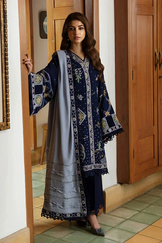 MARIA.B Winter Embroidered Dhanak 3pc Suite -AC0197