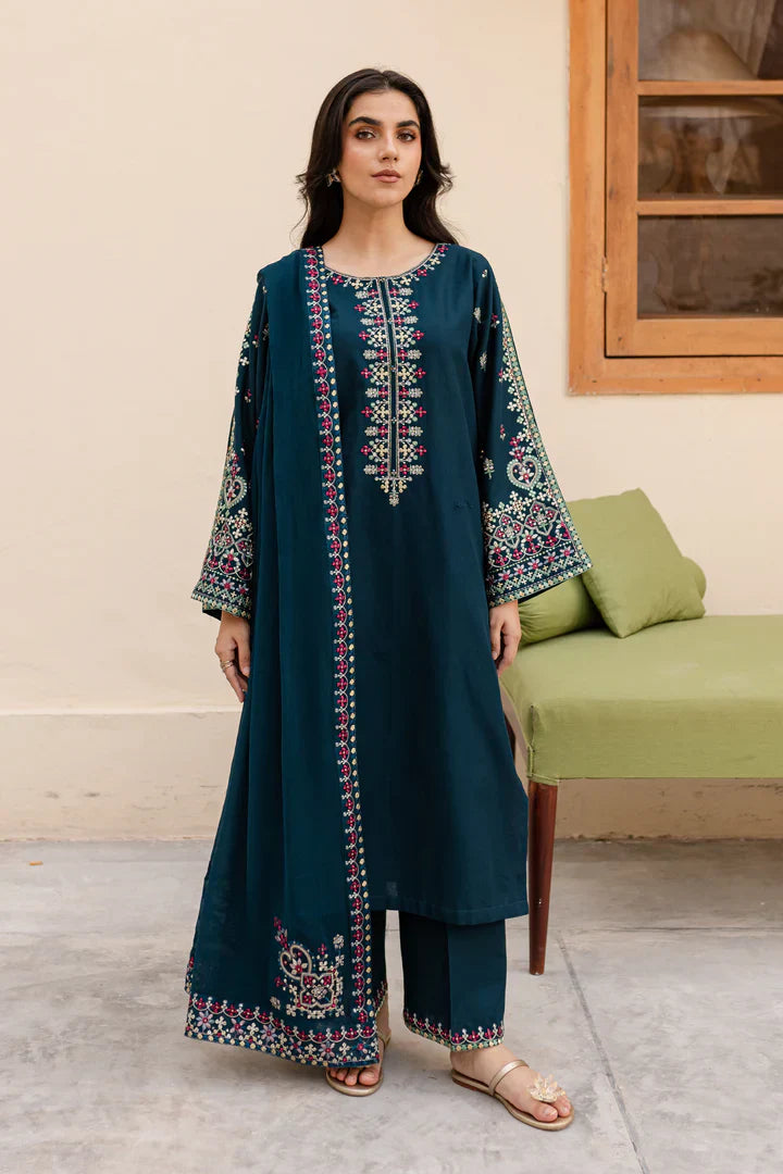 BATIK Winter 3PC Dhannak Embroidered Suite -AC0718
