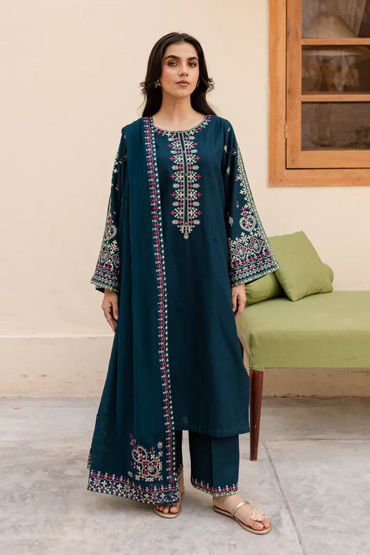 BATIK Winter 3PC Dhannak Embroidered Suite -AC0718