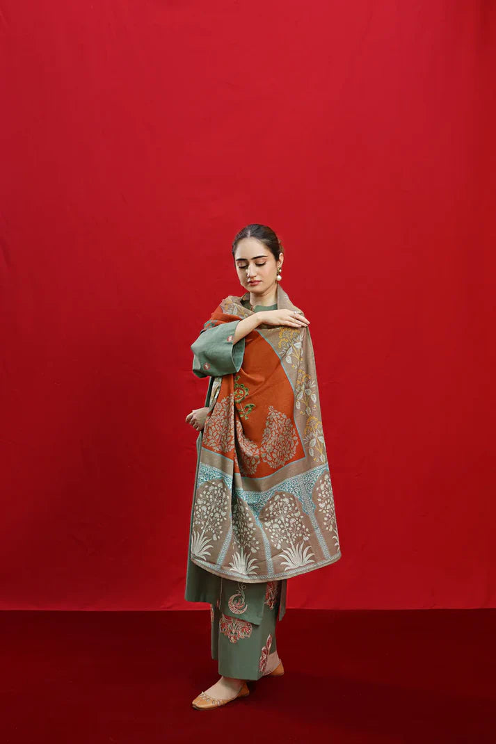 URGE Winter3PC DHANAK EMBROIDERED Suite -AC065