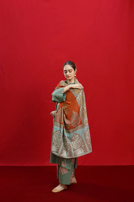 URGE Winter3PC DHANAK EMBROIDERED Suite -AC065