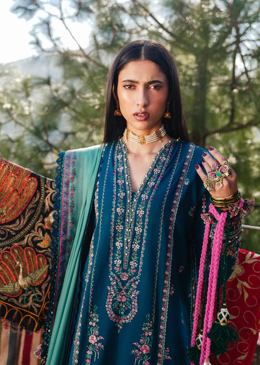 Hussain Rehar Winter Embroidered 3pc Dhanak Suite -AC0709