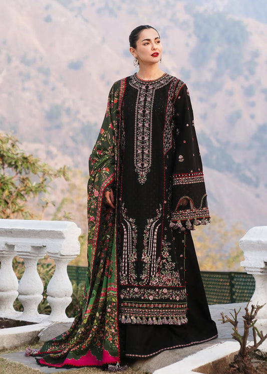 Hussain Rehar Winter Embroidered 3pc Dhanak Suite -AC0710