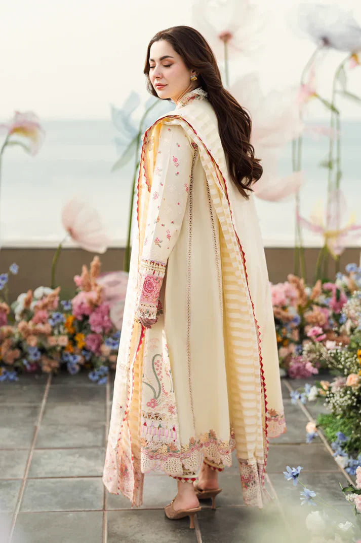 Qalamkaar - Summer 3PC Lawn Embroidered Suit-AC0297
