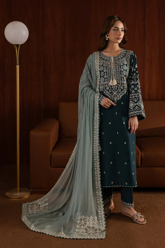 ARZOO Winter 3pc Dhanak Embroidered Suite -AC0731