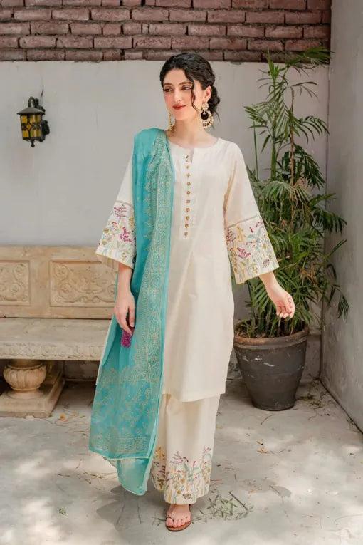 AISLING Winter 3pcs Unstitched Embroidered Dhanak Suite -AC0688
