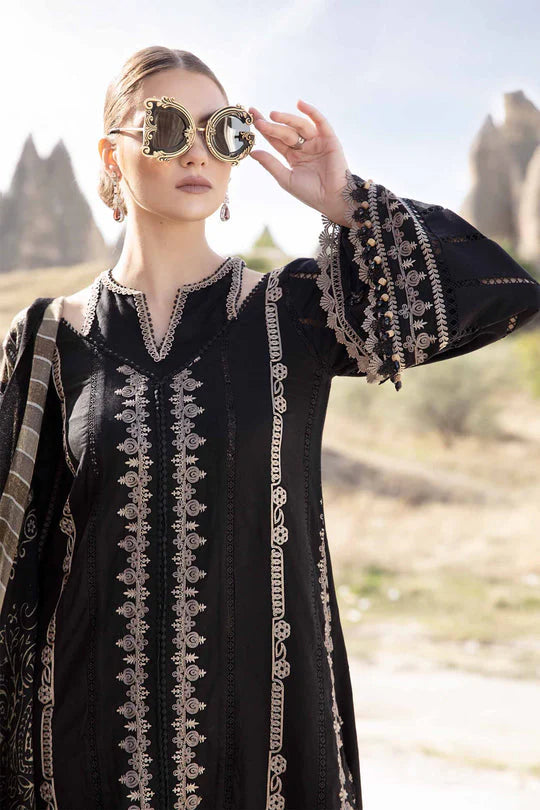 MARIA B Winter Unstitched 3pc  Dhanak Embroidered Suite -AC0691