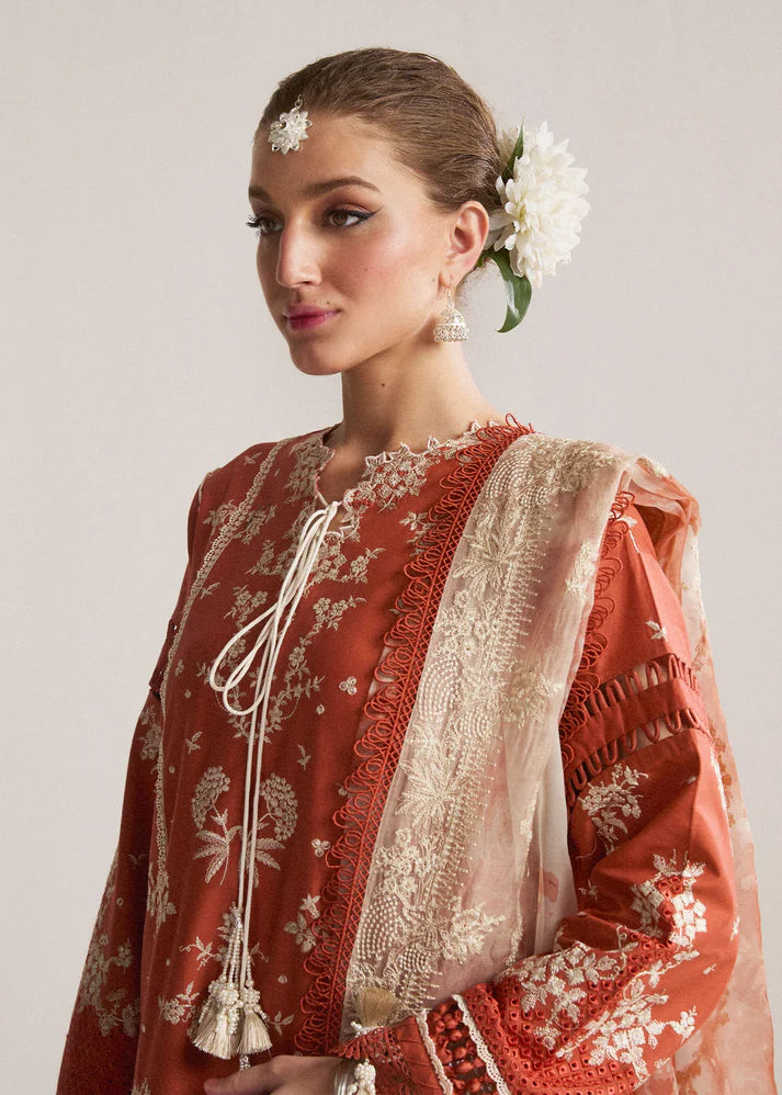 Hussain Rehar Winter Embroidered 3pc Dhanak Suite -AC0725