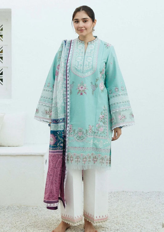 ZARA SHAHJAHAN Winter 3PC Dhanak Embroidered Suite -AC0726