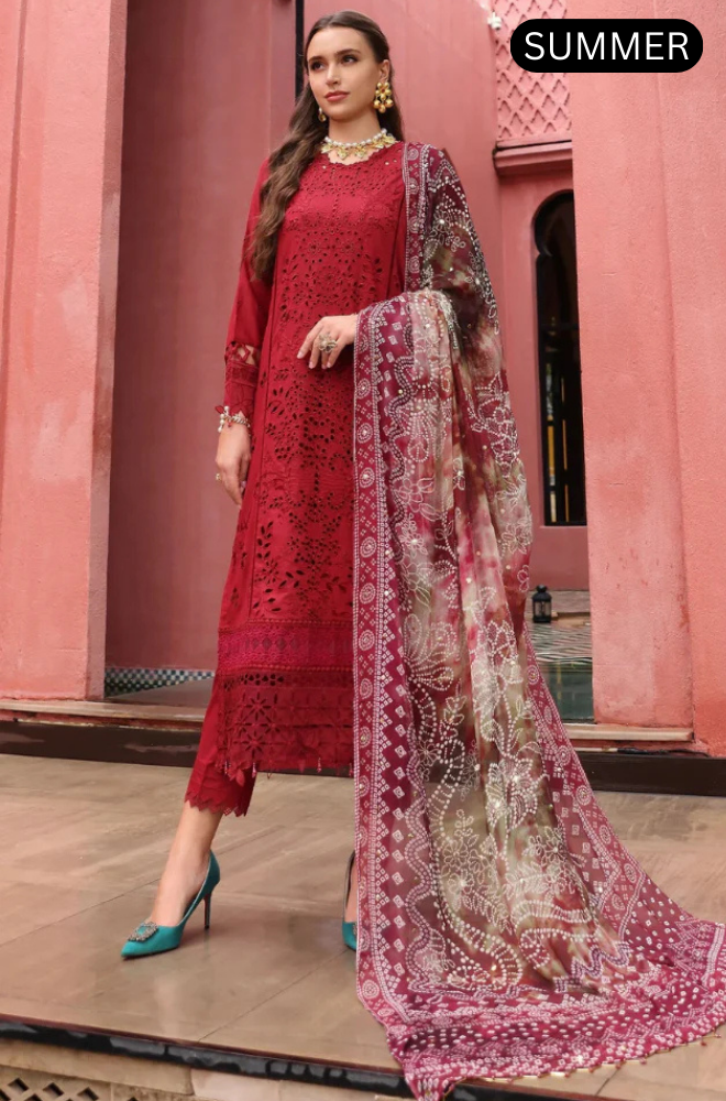 Nureh - Summer 3PC Lawn Embroidered Suit - AC109