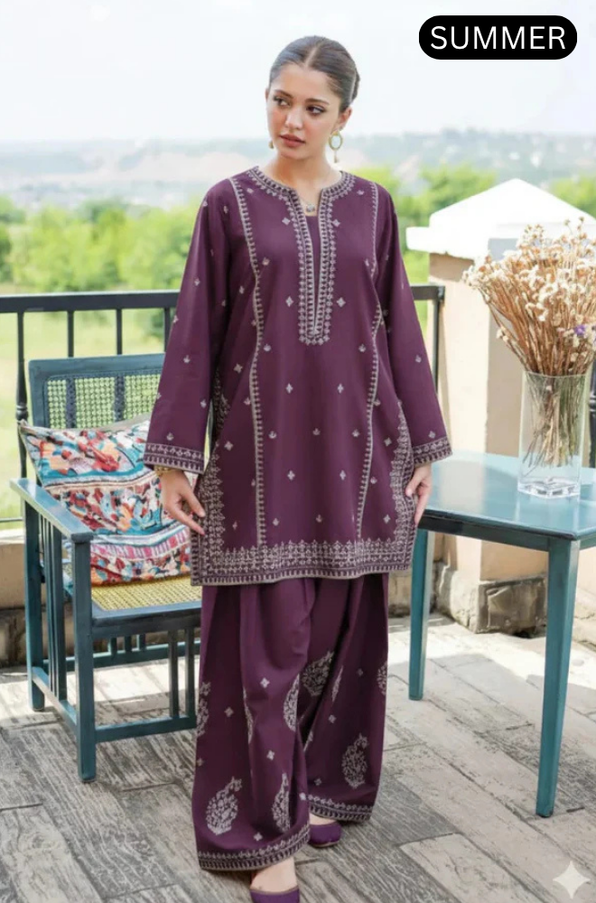 Urge - Summer 2PC Lawn Embroidered Suit - AC0830 B