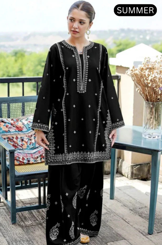 Urge - Summer 2PC Lawn Embroidered Suit - AC083 A