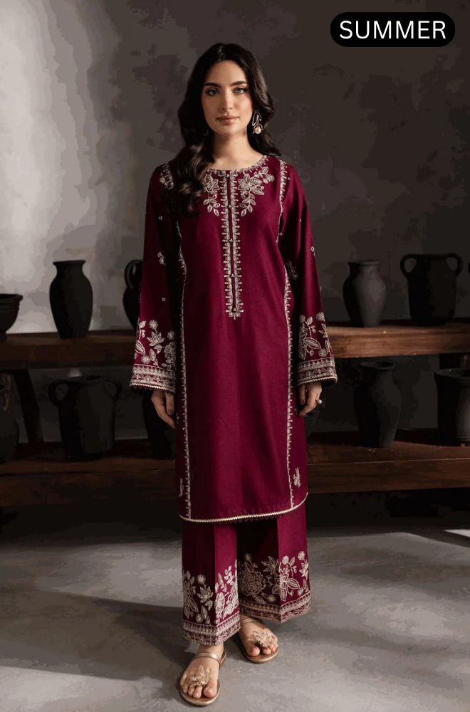 Batik - Summer 2PC Lawn Embroidered Suit - AC095