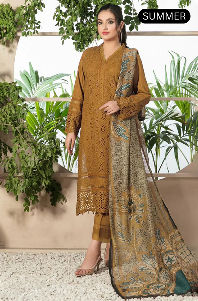 Maria.B - Summer 3PC Lawn Embroidered Suit -AC1005