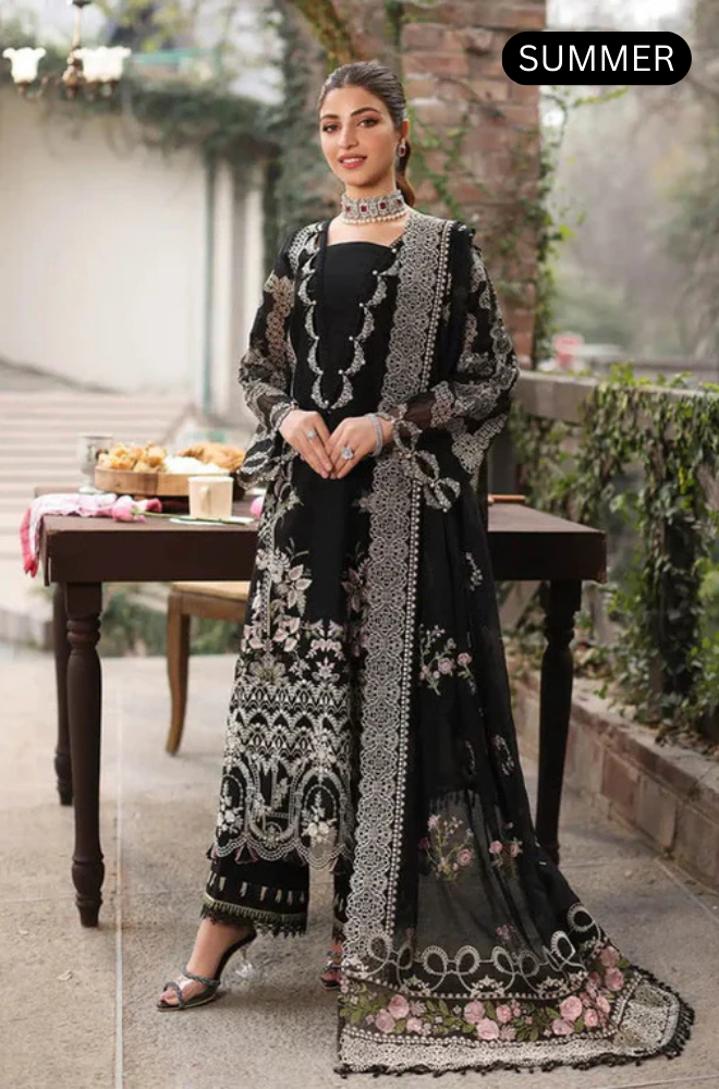 Asim Jofa - Summer 3PC Lawn Emb Suit -AC0148