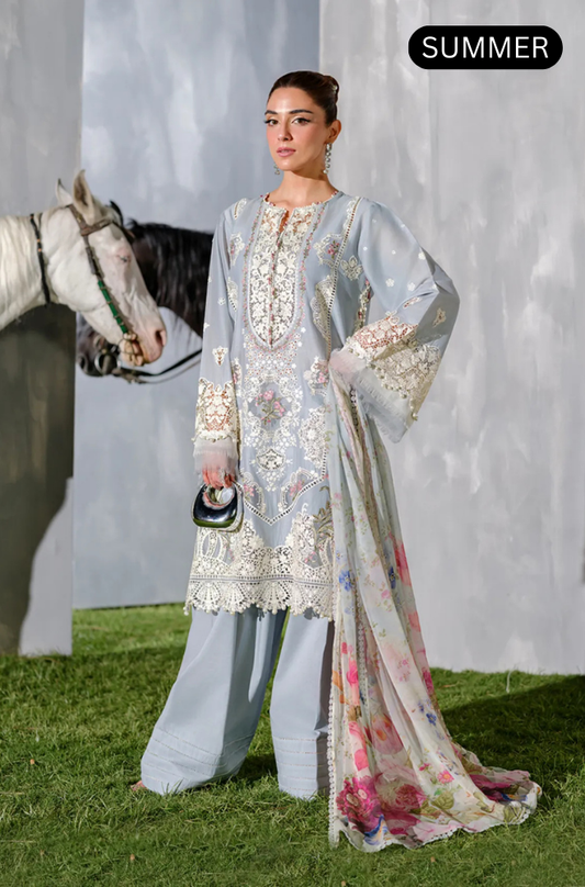 Elaf - Summer 3PC  Emb Luxury Lawn Suit -AC4008