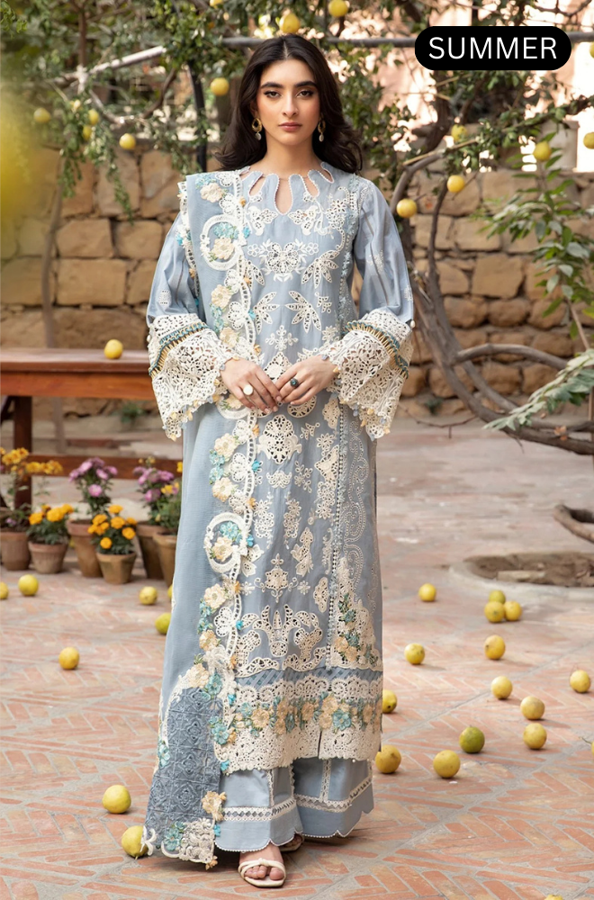 Elaf - Summer 3PC Emb Luxury Lawn suit -AC0607