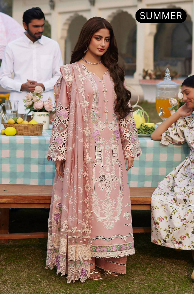 Elaf - Summer 3PC Emb Luxury Lawn suit -AC0608