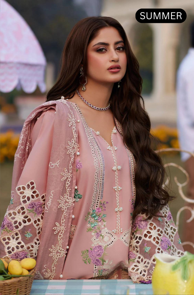 Elaf - Summer 3PC Emb Luxury Lawn suit -AC0608