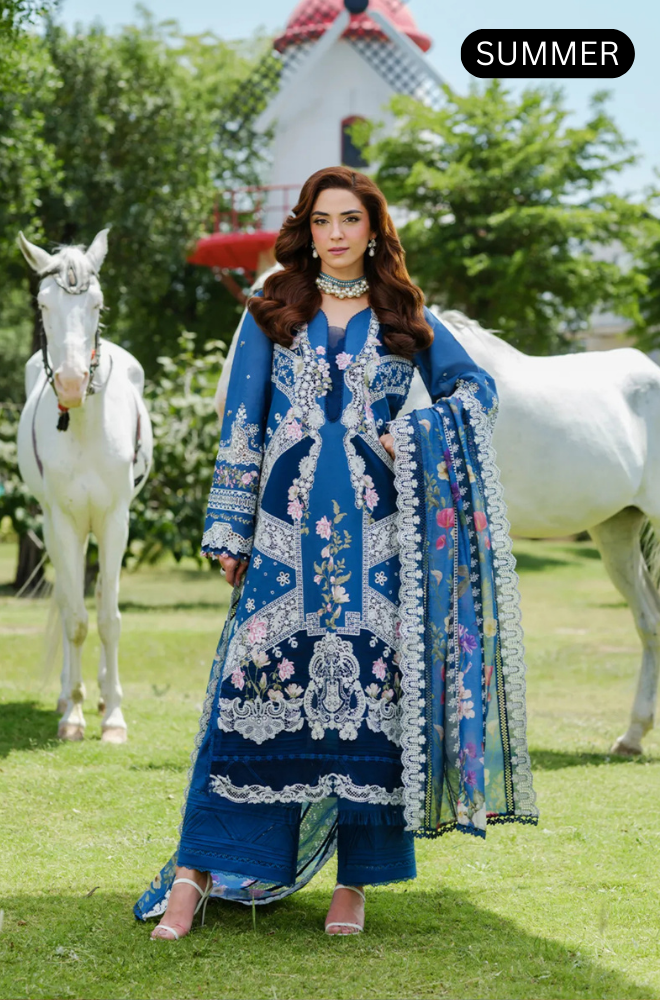Elaf - Summer 3PC Emb Luxury Lawn suit -AC0609