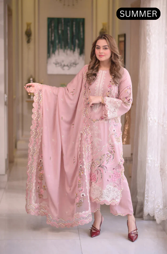 ANEELA’S - Summer 3PC Lawn Luxury  Emb Suit - AC0326