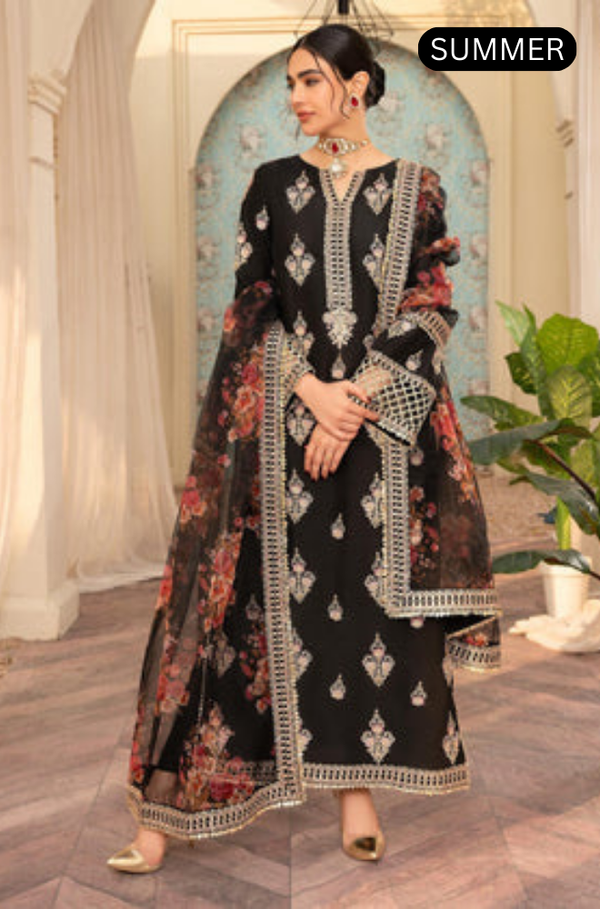Nureh - Summer 3PC Lawn Luxury Embr Suit - AC0327