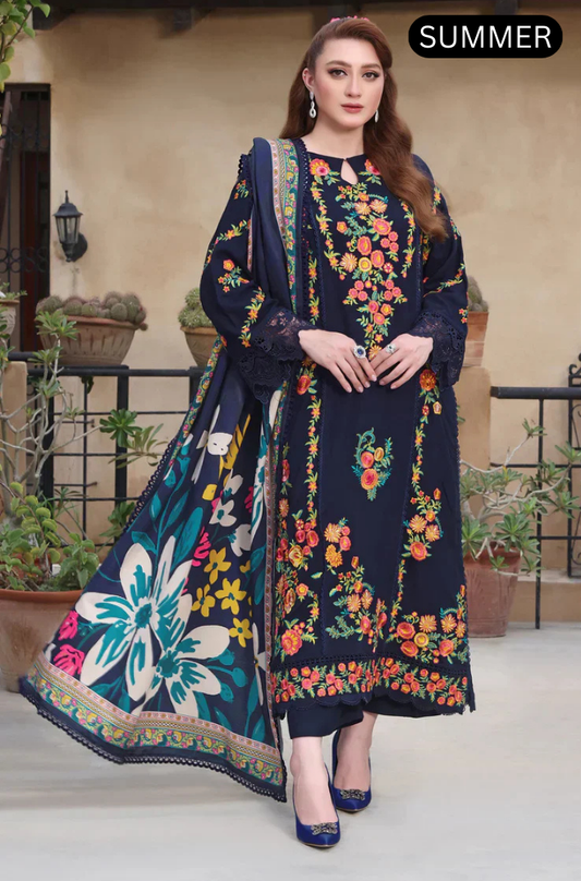 Aneela's - Summer 3PC Lawn Embr Suit -AC0733