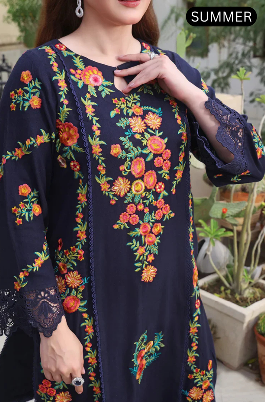 Aneela's - Summer 3PC Lawn Embr Suit -AC0733