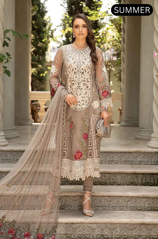 MARIA B - Summer 3pc Lawn Luxury Emb suit -4057