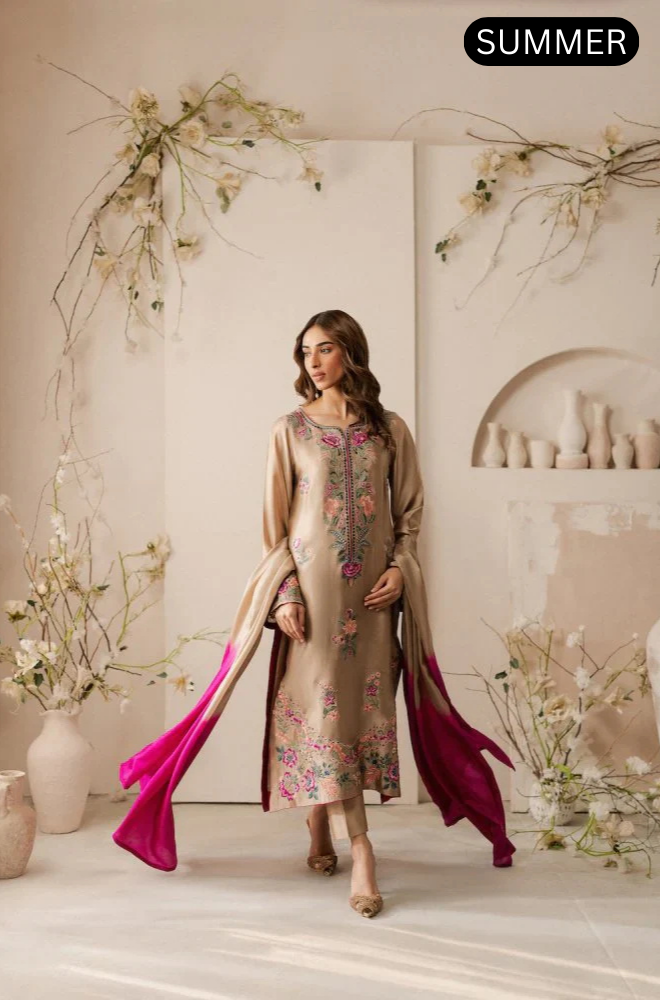 ZARMINA - Summer 3pc Embroidered Suit -AC2503