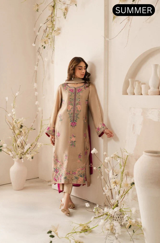 ZARMINA - Summer 3pc Embroidered Suit -AC2503
