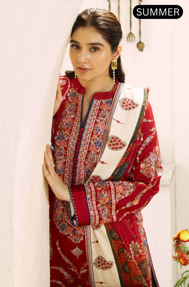 Zara Shahjahan - Summer 3pc Emb Luxury Lawn Suit -AC0432