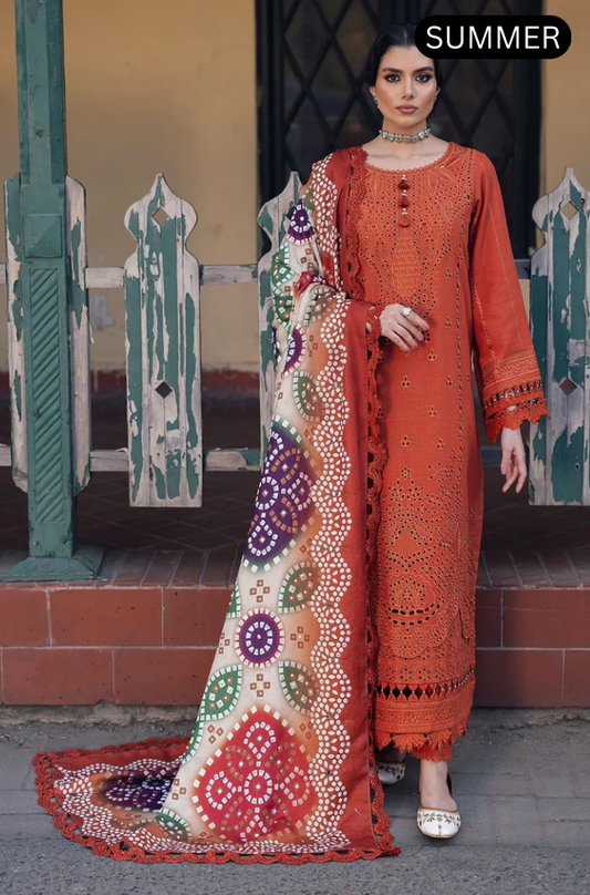 Nureh - Summar 3pc Lawn Luxury Emb suit -AC0317