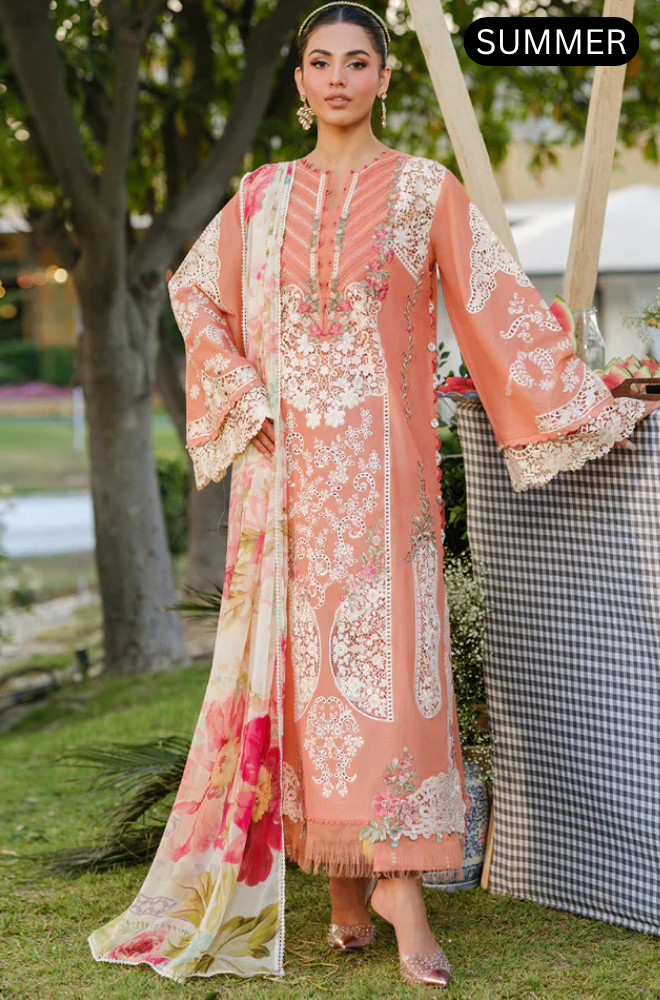 Elaf - Summer 3PC Chikenkari Emb Lawn Suit -AC0320