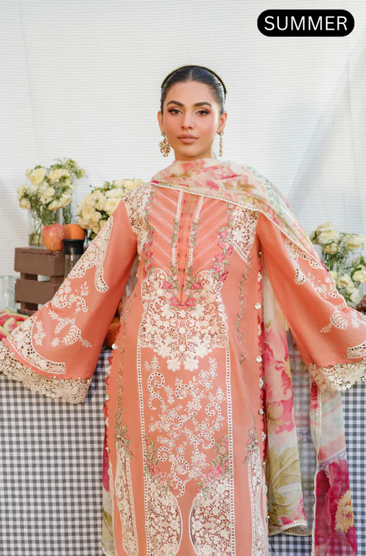 Elaf - Summer 3PC Chikenkari Emb Lawn Suit -AC0320