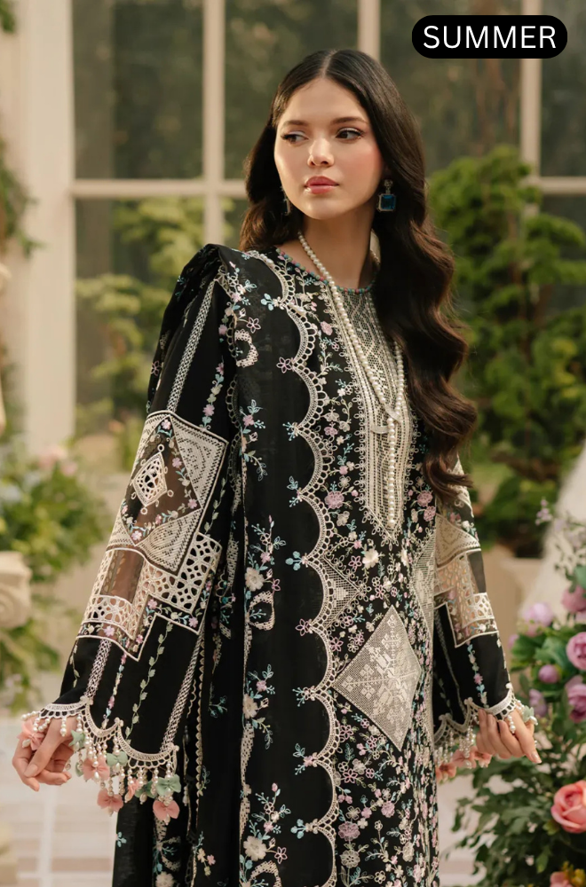 Bin Ilyas - Summer 3PC Embroidered Lawn Suit - AC0103