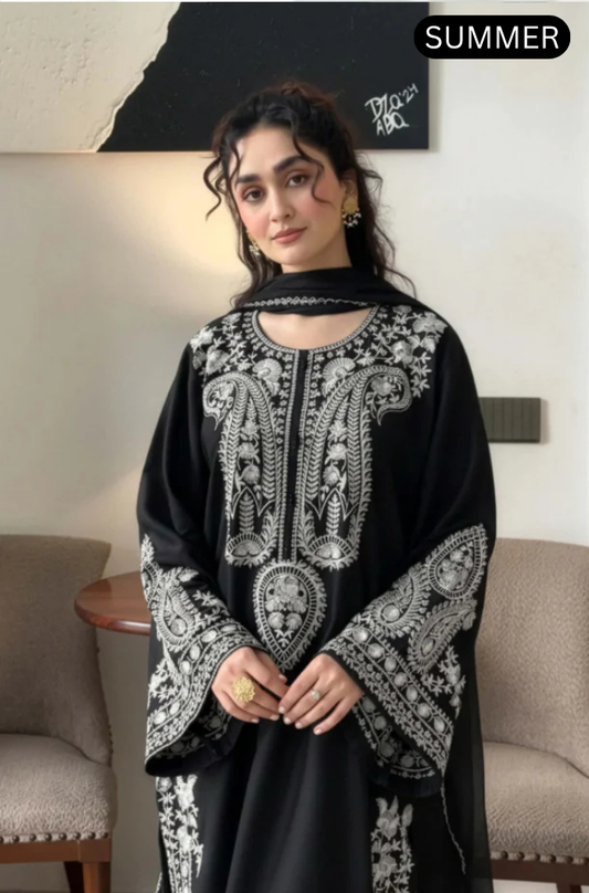 BATIK - Summer 3PC Lawn Embroidered Suit - AC0204