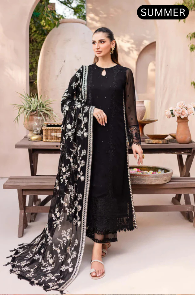 AZURE - Summer 3PC Lawn Embroidered Suit - AC0214