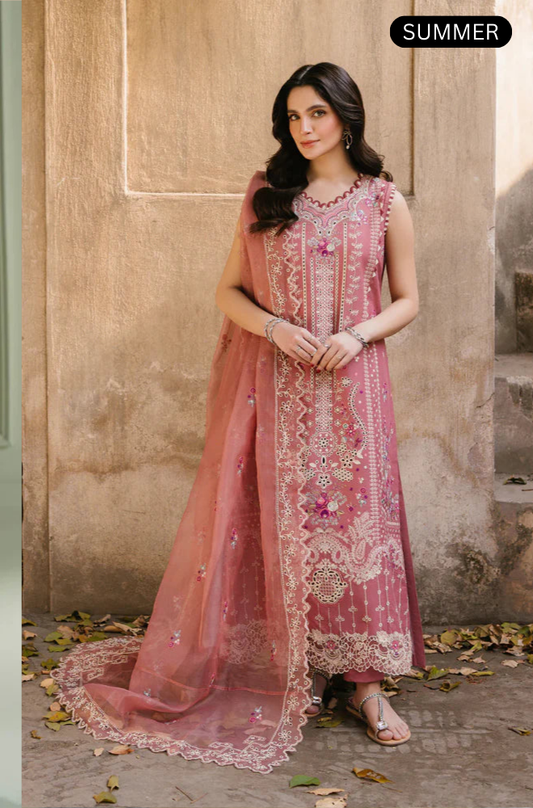 Hussain Rehar - Summer 3PC Lawn Emb Suit -AC014