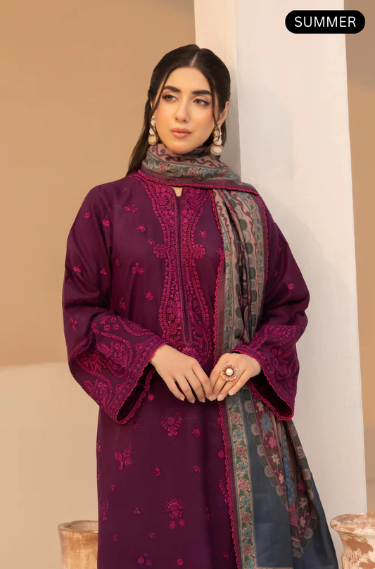 Mohagni -Summer 3PC Lawn Embroidered Suit -AC0108