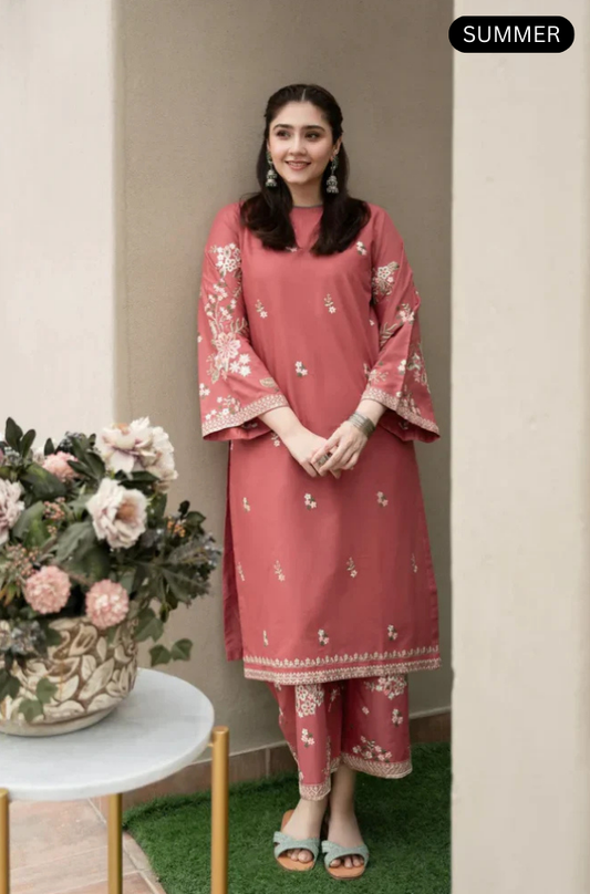 Urge -Summer 2PC Lawn Embroidered Suit -AC011