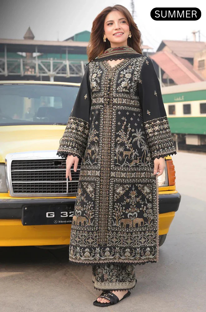 Asim Jofa - Summer 3PC Lawn Emb Suit -AC0134