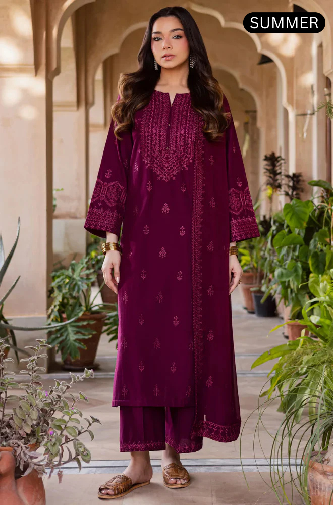 Batik - Summer 3PC Lawn Embroidered Suit - AC029