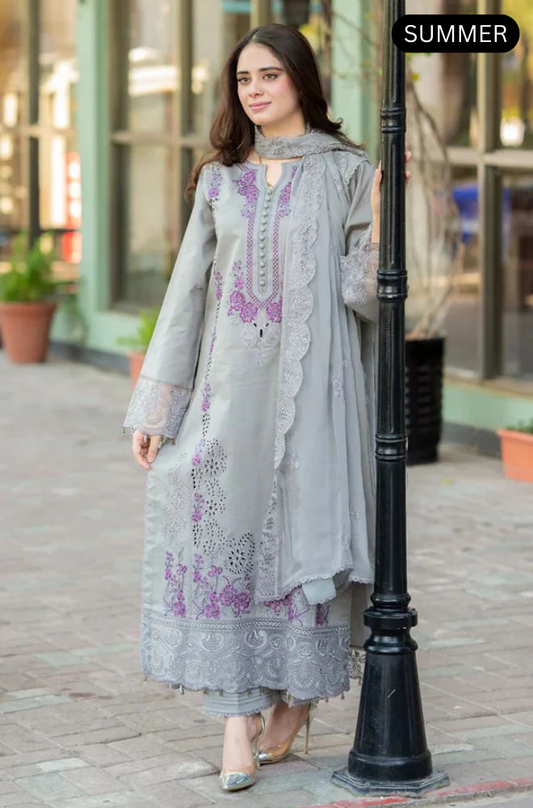 Mushq - Summer 3PC Lawn Embroidered Suit -AC0289